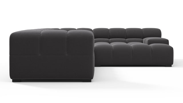 Tufty - Tufty Sectional, Right Corner, Ink Brushed Weave
