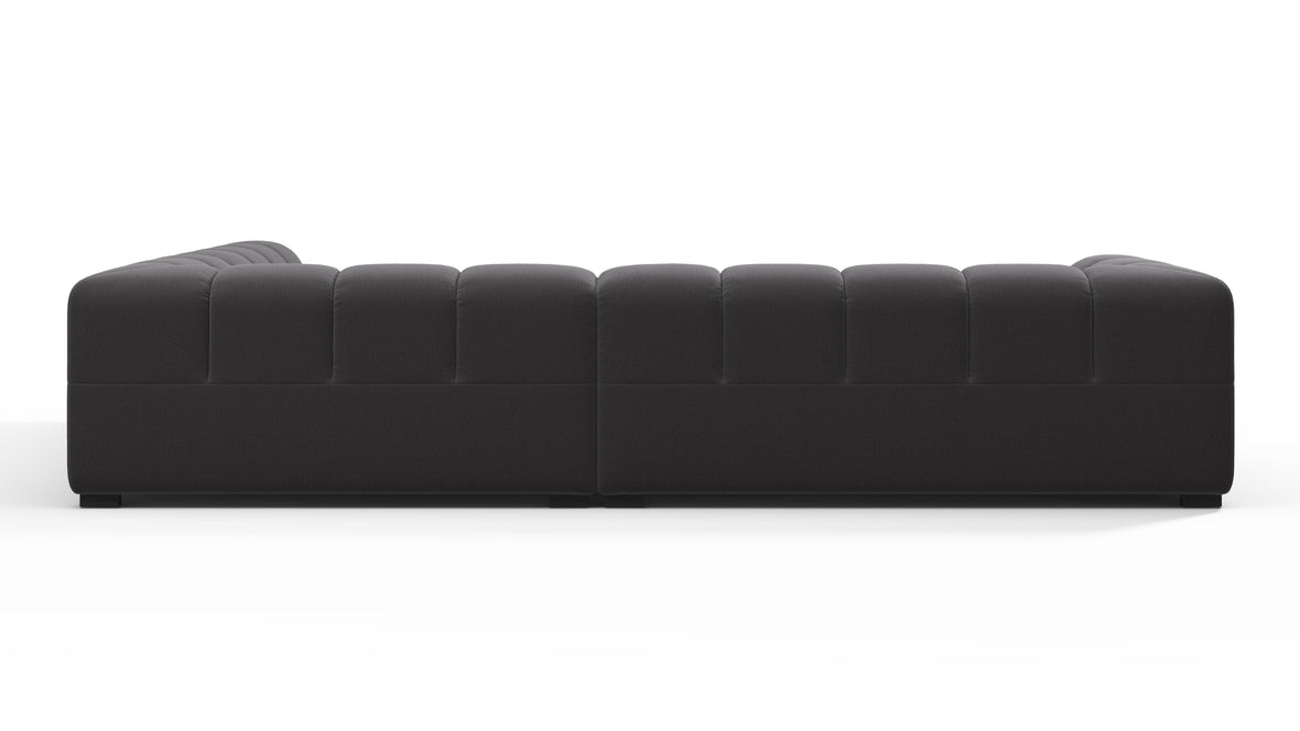 Tufty - Tufty Sectional, Right Corner, Ink Brushed Weave