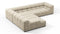 Tufty - Tufty Sectional, Left Corner, Beige Gray Chenille