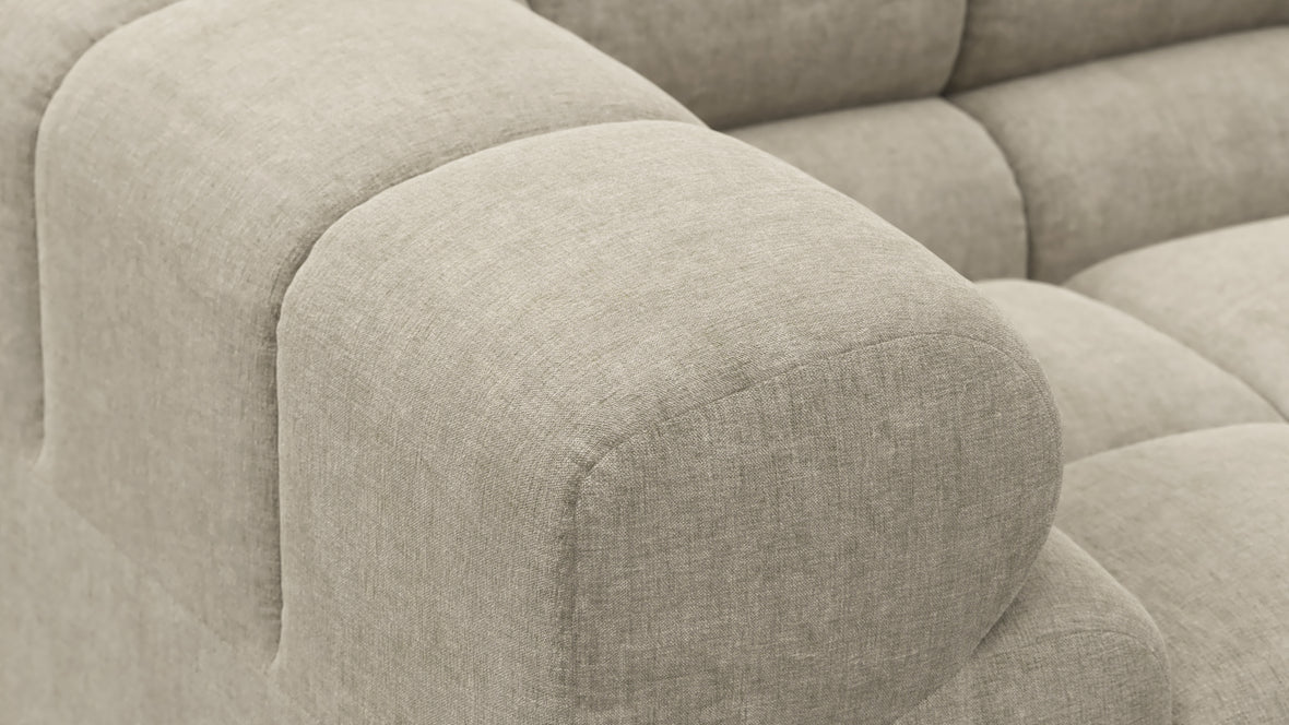 Tufty - Tufty Sectional, Right Corner, Beige Gray Chenille