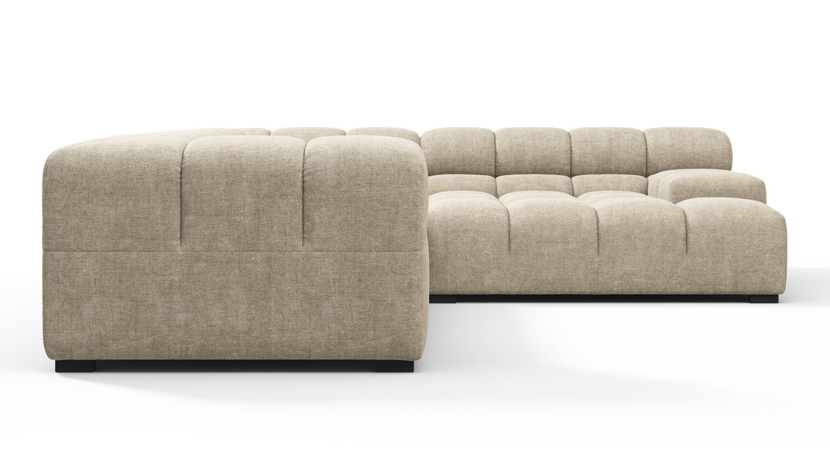 Tufty - Tufty Sectional, Right Corner, Beige Gray Chenille