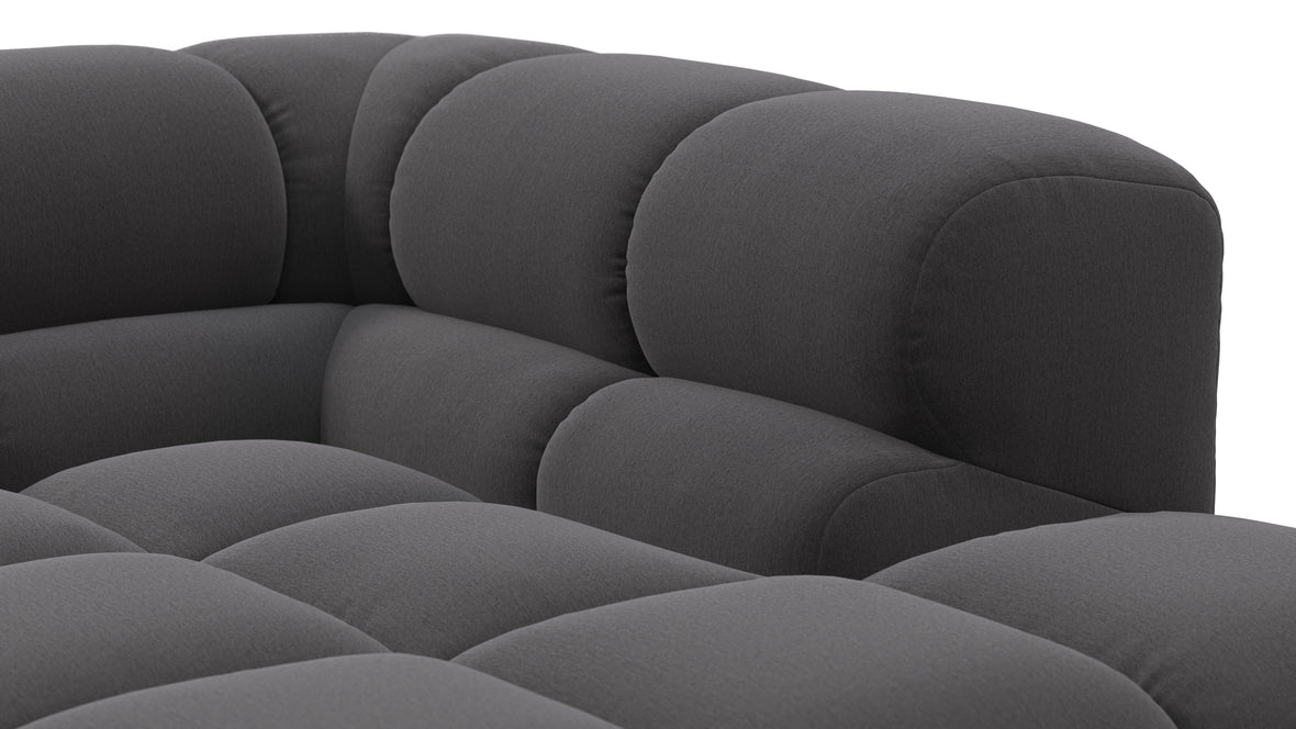 Tufty - Tufty Sectional, Small L, Left, Ink Brushed Weave