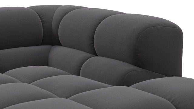 Tufty - Tufty Sectional, Small L, Left, Ink Brushed Weave