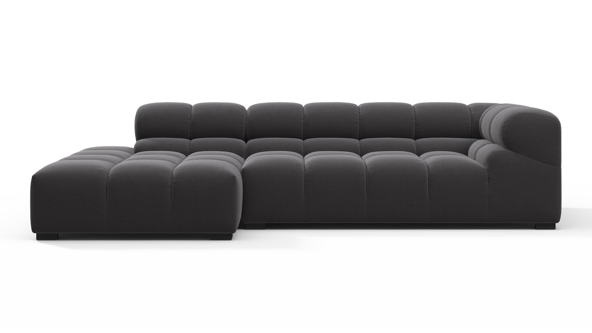 Tufty - Tufty Sectional, Small L, Left, Ink Brushed Weave