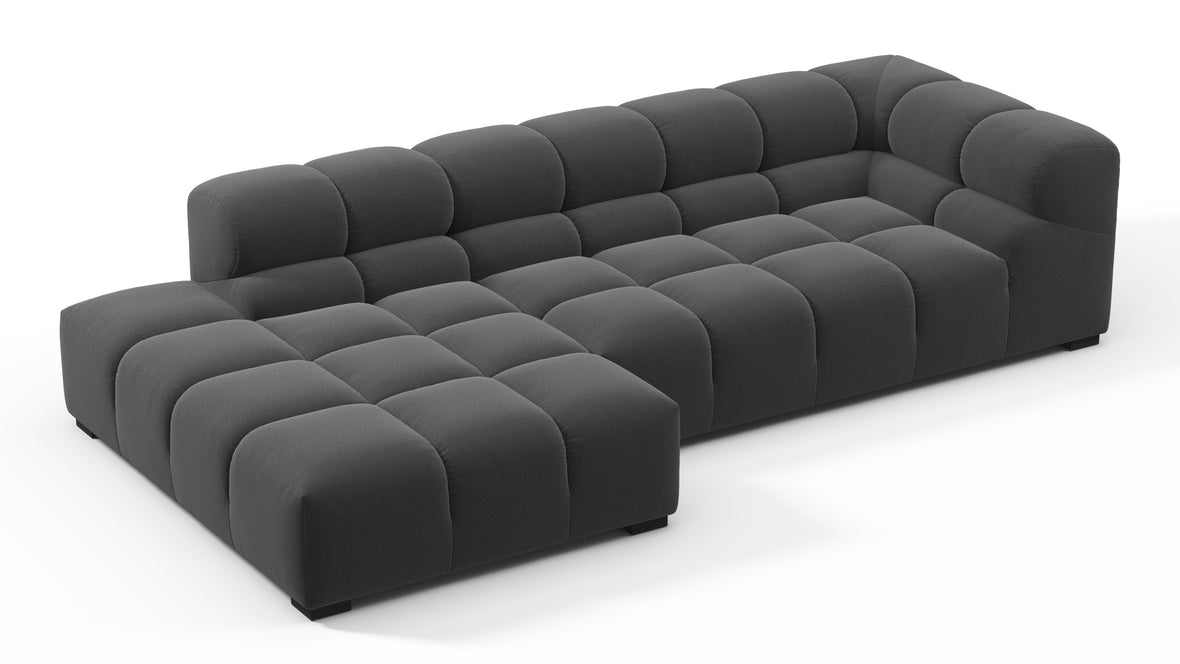 Tufty - Tufty Sectional, Small L, Left, Ink Brushed Weave