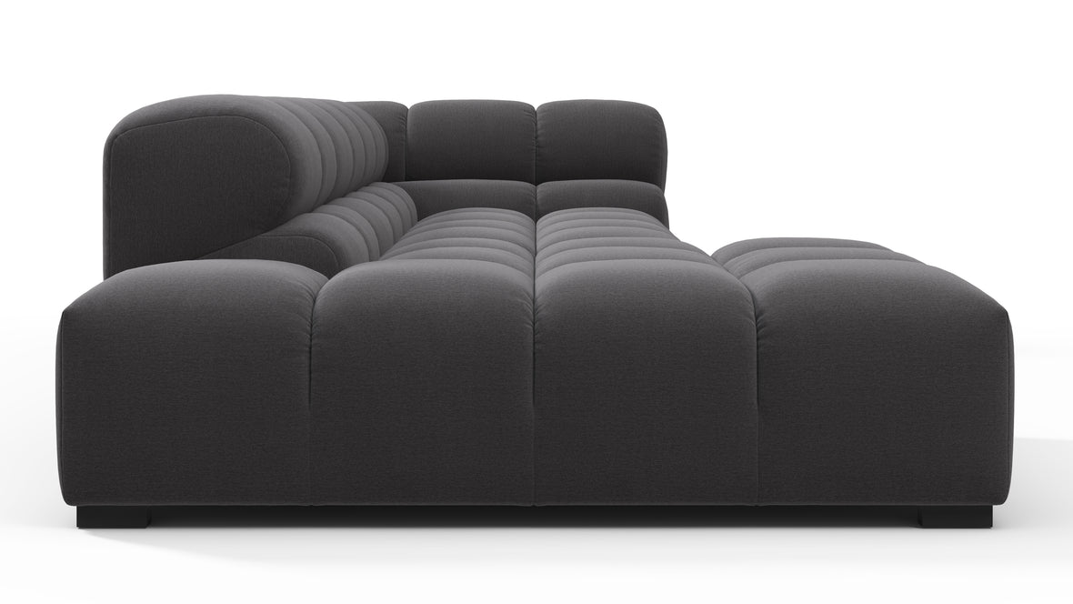 Tufty - Tufty Sectional, Small L, Left, Ink Brushed Weave