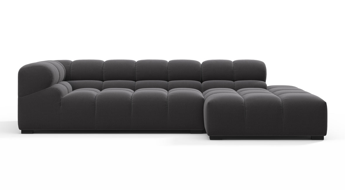 Tufty - Tufty Sectional, Small L, Right, Ink Brushed Weave
