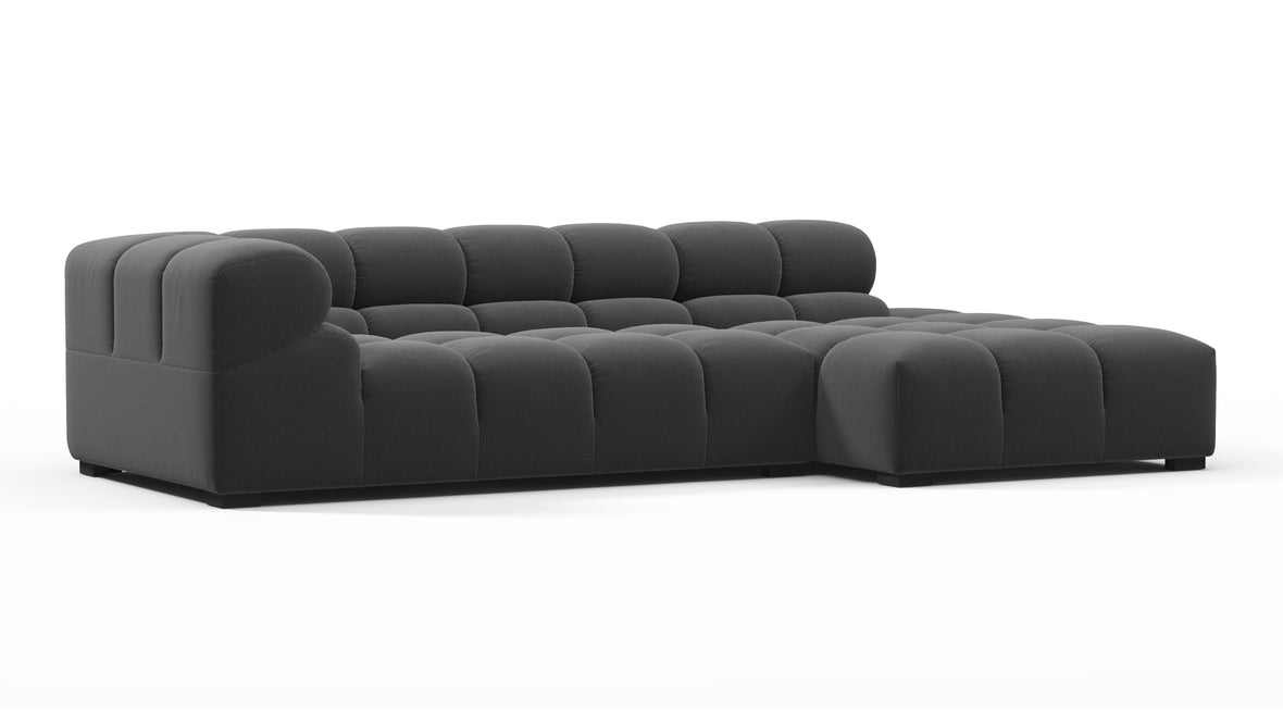 Tufty - Tufty Sectional, Small L, Right, Ink Brushed Weave