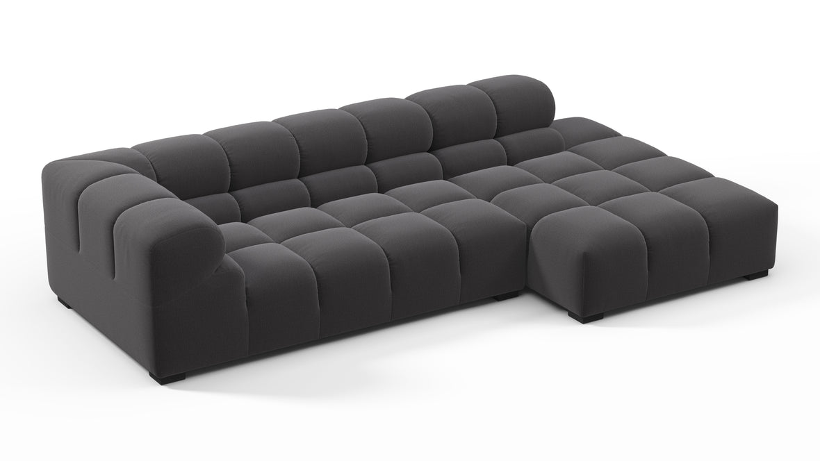 Tufty - Tufty Sectional, Small L, Right, Ink Brushed Weave
