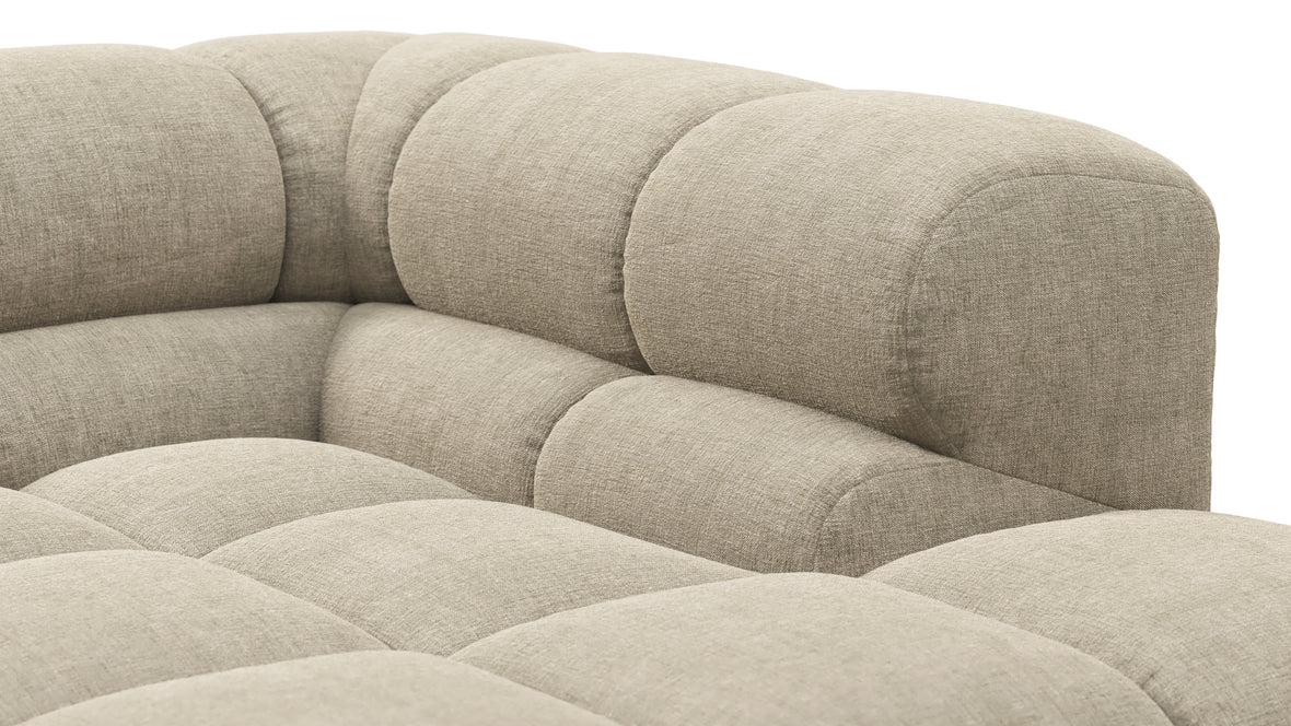 Tufty - Tufty Sectional, Small L, Left, Beige Gray Chenille