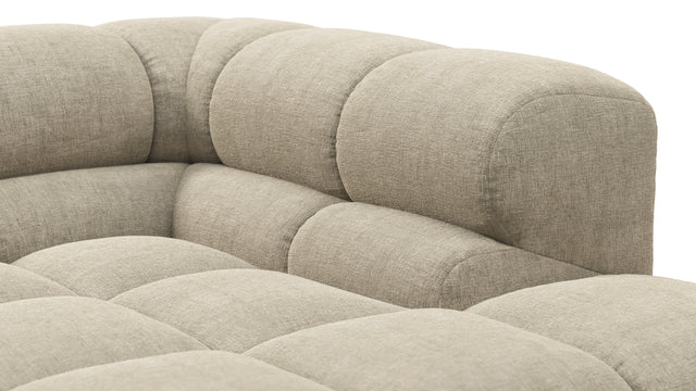 Tufty - Tufty Sectional, Small L, Left, Beige Gray Chenille