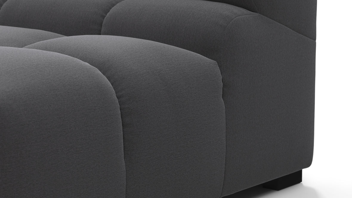 Tufty - Tufty Sectional, Small, Left Chaise, Ink Brushed Weave