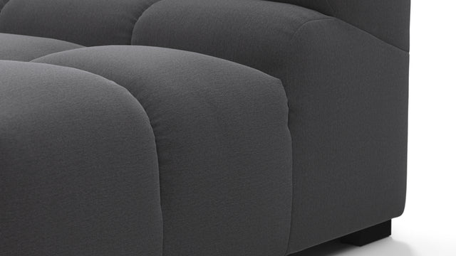 Tufty - Tufty Sectional, Small, Left Chaise, Ink Brushed Weave