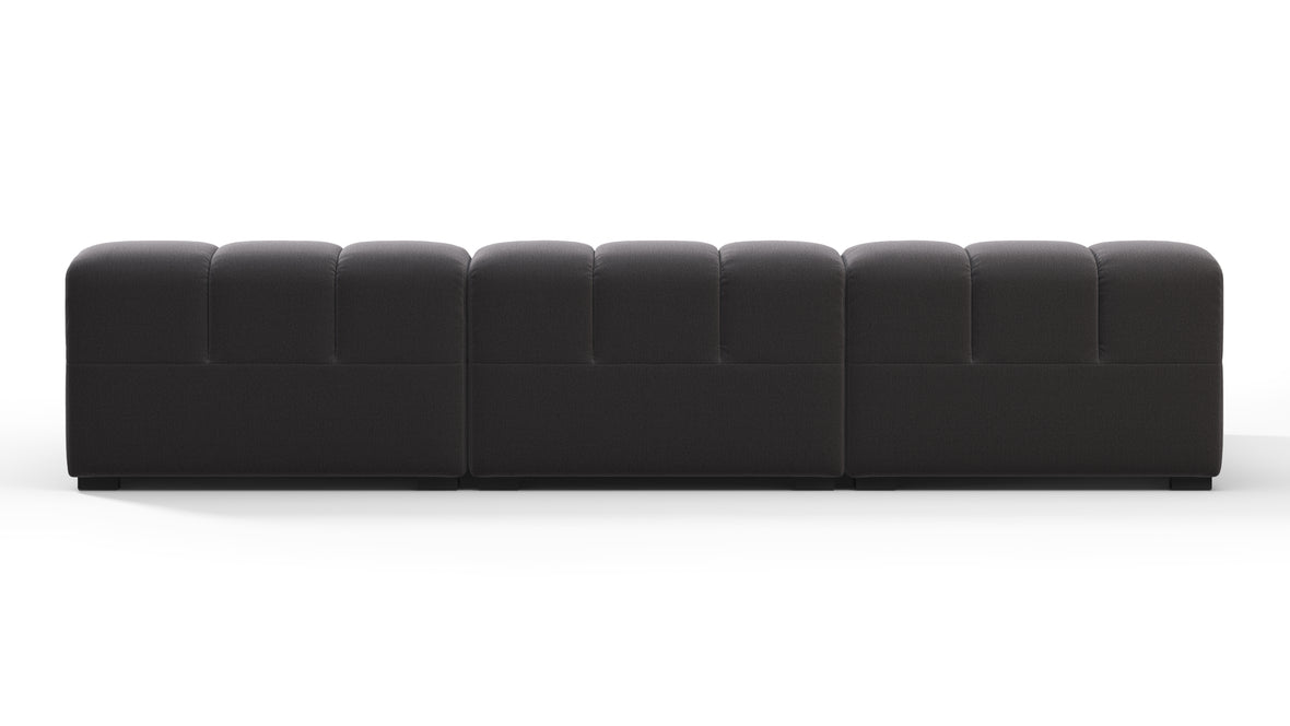 Tufty - Tufty Sectional, Small, Left Chaise, Ink Brushed Weave