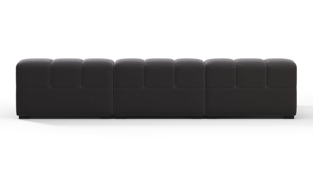 Tufty - Tufty Sectional, Small, Left Chaise, Ink Brushed Weave