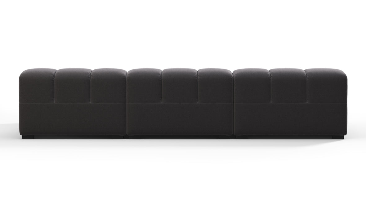 Tufty - Tufty Sectional, Small, Right Chaise, Ink Brushed Weave