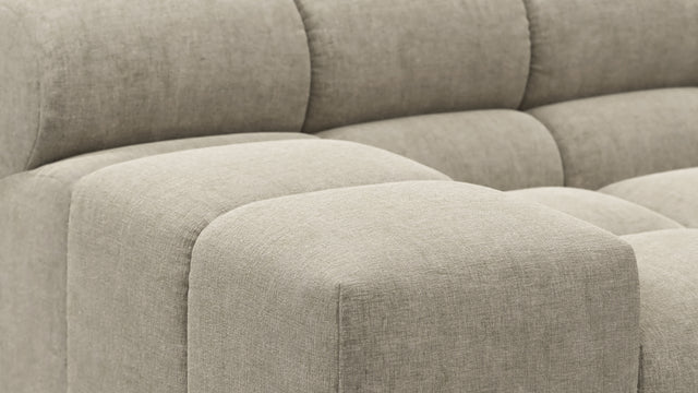 Tufty - Tufty Sectional, Small, Left Chaise, Beige Gray Chenille