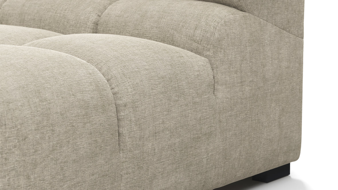 Tufty - Tufty Sectional, Small, Left Chaise, Beige Gray Chenille