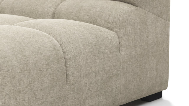 Tufty - Tufty Sectional, Small, Left Chaise, Beige Gray Chenille