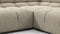 Tufty - Tufty Sectional, U Shape, Beige Gray Chenille