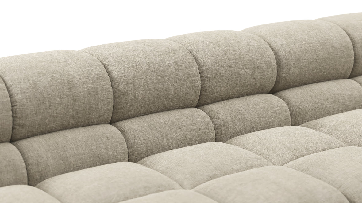 Tufty - Tufty Sectional, U Shape, Beige Gray Chenille