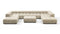 Tufty - Tufty Sectional, U Shape, Beige Gray Chenille
