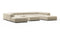 Tufty - Tufty Sectional, U Shape, Beige Gray Chenille