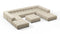 Tufty - Tufty Sectional, U Shape, Beige Gray Chenille