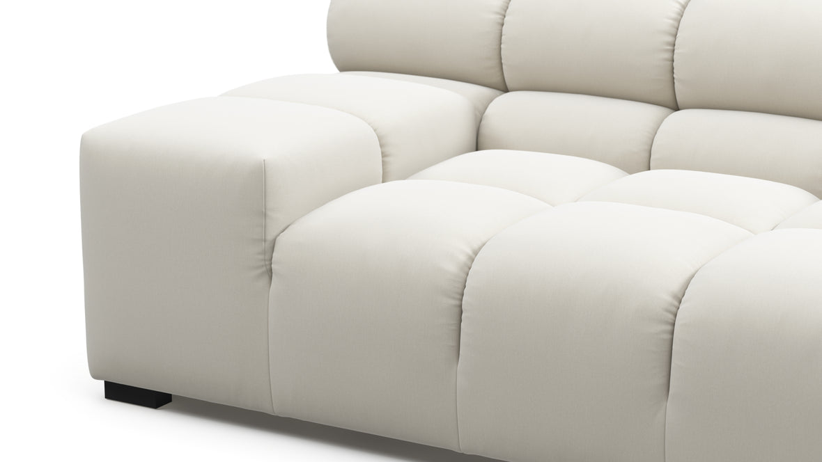 Tufty - Tufty Sectional, Extra Large Left Corner, Oatmeal Brushed Weave