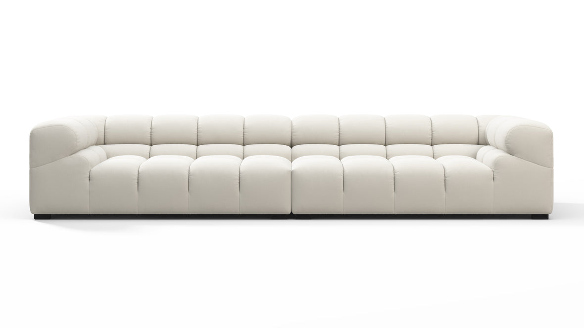 Tufty - Tufty Sectional, Extra Large Sofa, Oatmeal Brushed Weave