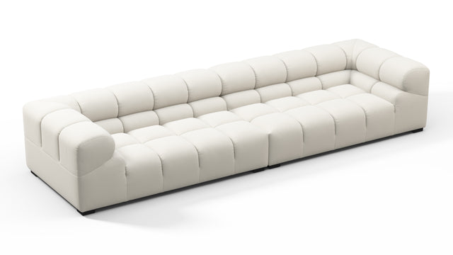 Tufty - Tufty Sectional, Extra Large Sofa, Oatmeal Brushed Weave