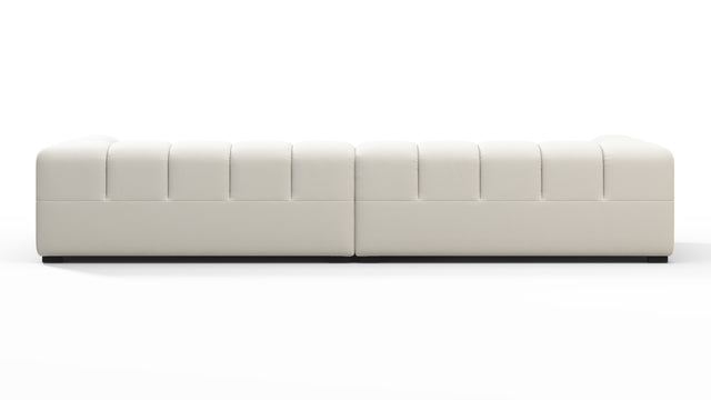 Tufty - Tufty Sectional, Extra Large Sofa, Oatmeal Brushed Weave