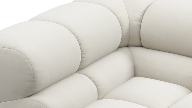 Tufty - Tufty Sectional, Large, Right Chaise, Oatmeal Brushed Weave