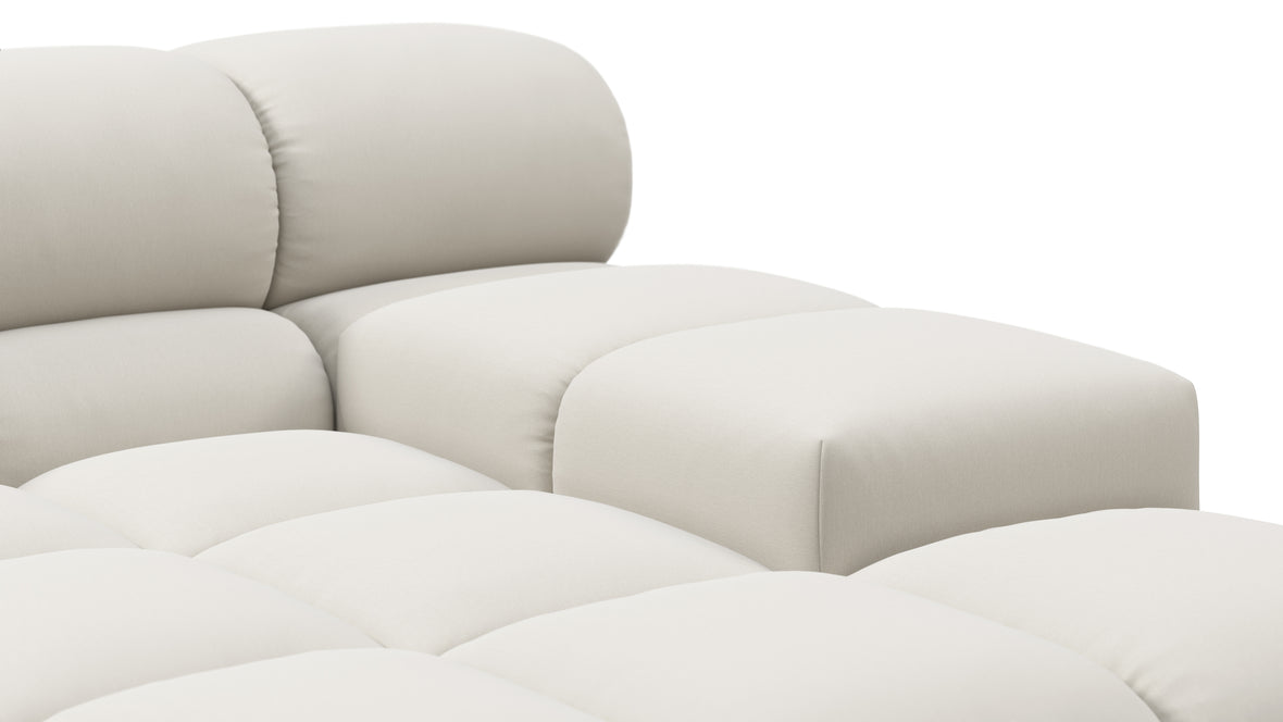 Tufty - Tufty Sectional, Right Corner, Oatmeal Brushed Weave