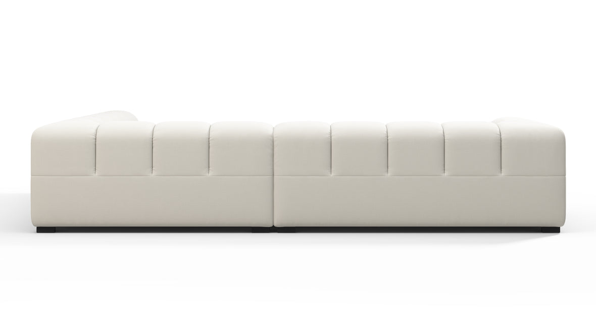 Tufty - Tufty Sectional, Right Corner, Oatmeal Brushed Weave