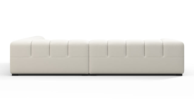 Tufty - Tufty Sectional, Right Corner, Oatmeal Brushed Weave