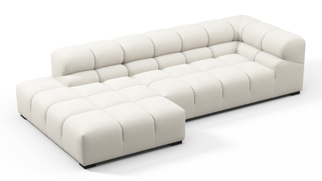 Tufty - Tufty Sectional, Small L, Left, Oatmeal Brushed Weave