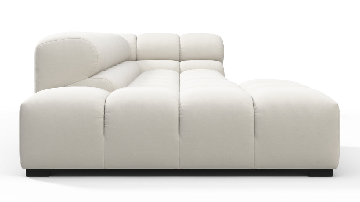Tufty - Tufty Sectional, Small L, Left, Oatmeal Brushed Weave