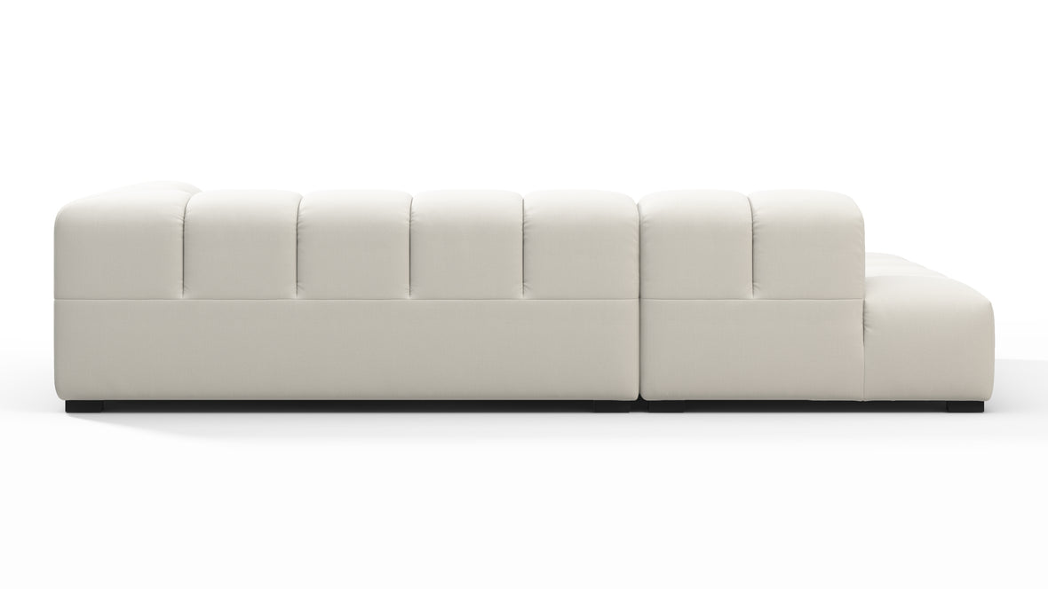 Tufty - Tufty Sectional, Small L, Left, Oatmeal Brushed Weave