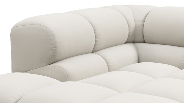 Tufty - Tufty Sectional, Small L, Right, Oatmeal Brushed Weave