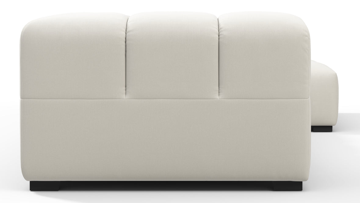 Tufty - Tufty Sectional, Small L, Right, Oatmeal Brushed Weave