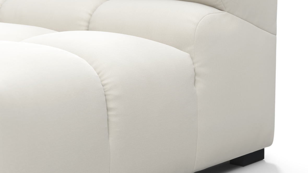 Tufty - Tufty Sectional, Small, Left Chaise, Oatmeal Brushed Weave
