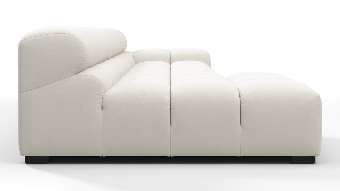 Tufty - Tufty Sectional, Small, Left Chaise, Oatmeal Brushed Weave