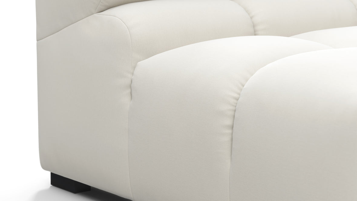 Tufty - Tufty Sectional, Small, Right Chaise, Oatmeal Brushed Weave