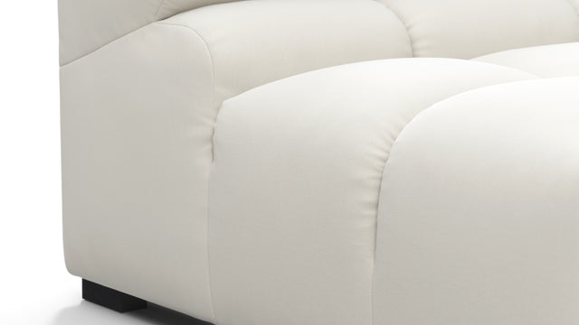 Tufty - Tufty Sectional, Small, Right Chaise, Oatmeal Brushed Weave