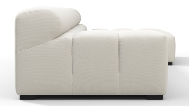 Tufty - Tufty Sectional, Small, Right Chaise, Oatmeal Brushed Weave