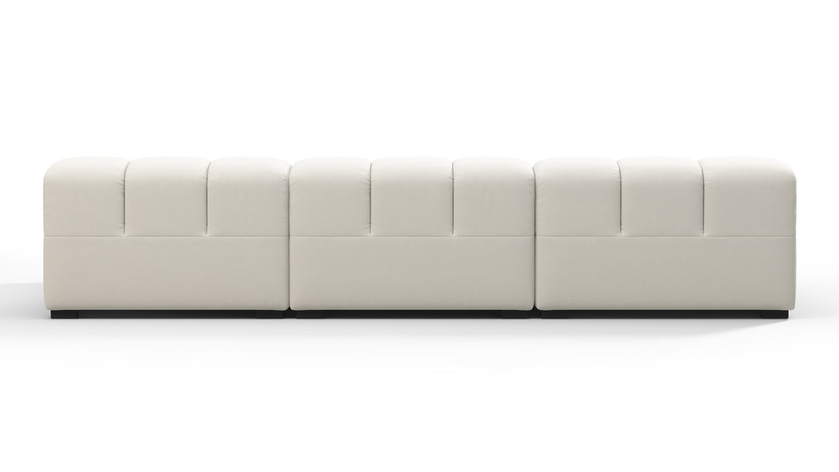 Tufty - Tufty Sectional, Small, Right Chaise, Oatmeal Brushed Weave