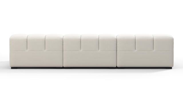 Tufty - Tufty Sectional, Small, Right Chaise, Oatmeal Brushed Weave
