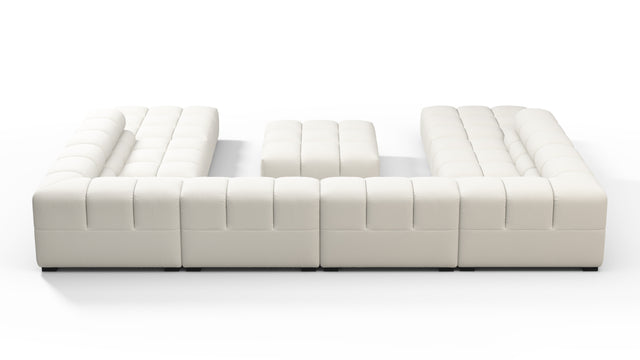 Tufty - Tufty Sectional, U Shape, Oatmeal Brushed Weave