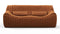 Sandra - Sandra Two Seater Sofa, Burnt Orange Vegan Suede